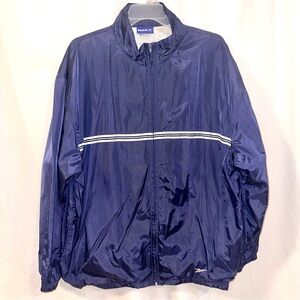 Vintage Reebok Men's Blue Windbreaker Jacket Size XXL Full Zip